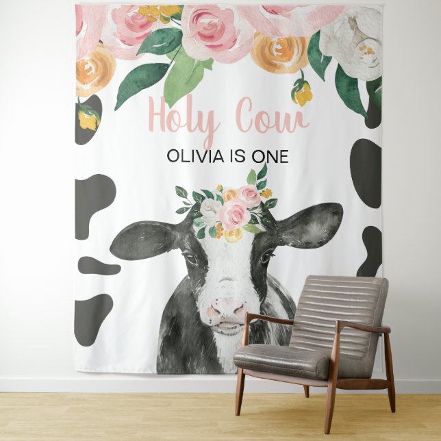 Tapete De Parede Vaca Sagrada Estou com um Aniversário Floral de Xa (In Situ)