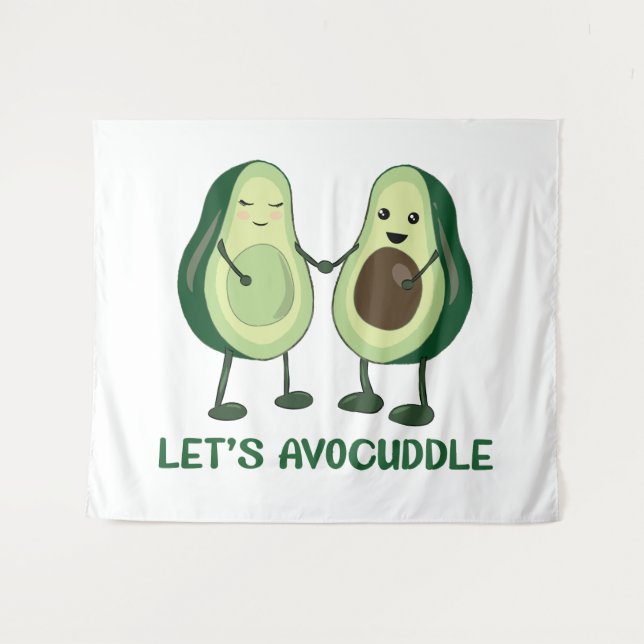 Tapete De Parede Vamos Avocuddle - Engraçado Avocado Pun (Frente (Horizontal))