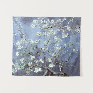 Tapete De Parede Van Gogh Almond Blossomo Aço Azul