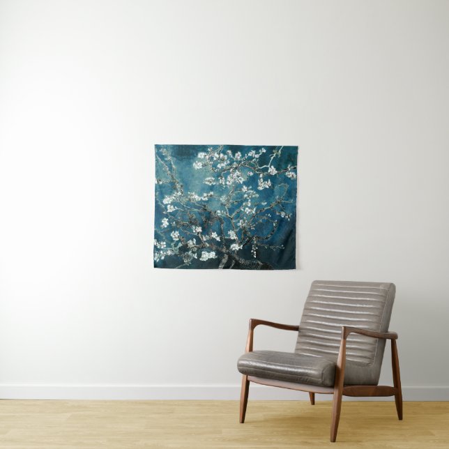 Tapete De Parede Van Gogh Almond Blossoms Dark Teal (In Situ (Horizontal))