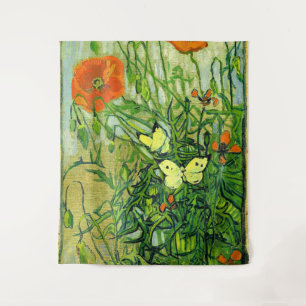 Tapete De Parede Van Gogh - Borboletas e papagaios