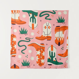 Tapete De Parede Vários padrões de botas de cowboy