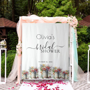 Tapete De Parede Vaso de Flores da Primavera Romântica para Chá de 