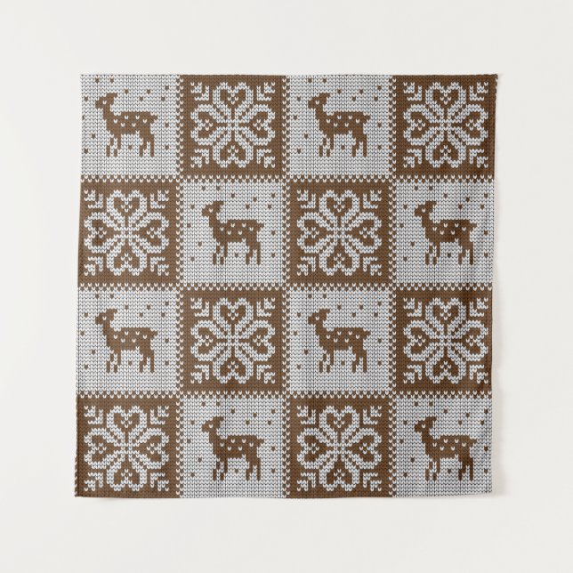 Tapete De Parede Veados de inverno: padrão de colheita. (Frente)