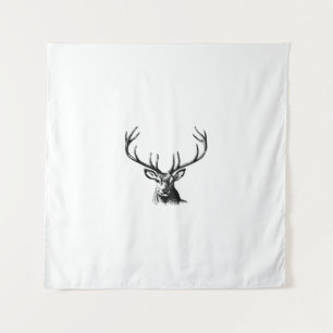 Tapete De Parede Vedante Animal Antlers Natureza Cavalos Selvagem C