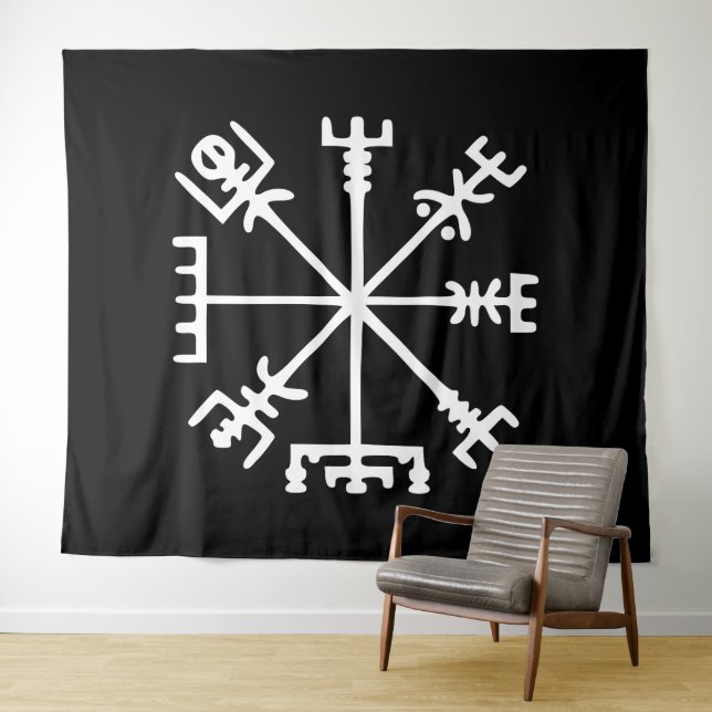 Tapete De Parede Vegvísir (Bússola Viking) (In Situ (Horizontal))