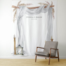 Tapete De Parede Velas Boêmias Arco de Casamento Fundo de Cena Cabi