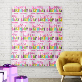 Tapete De Parede Velas Coloridas Personalizadas de Aniversário