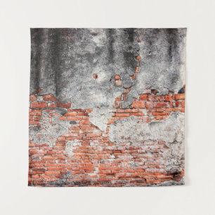 Tapete De Parede Velho muro de tijolos vermelhos rude templo antigo