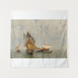 Tapete De Parede Veneza, barco de pesca na lagoa (1889)