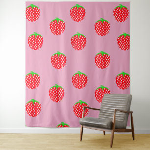 Tapete De Parede Verão Lindamente de Morango
