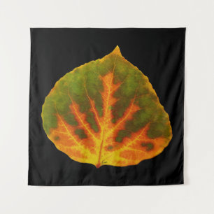 Tapete De Parede Verde Laranja e Amarelo Aspen Folha #1