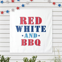 Vermelho Branco e BBQ Divertido 4 de Julho