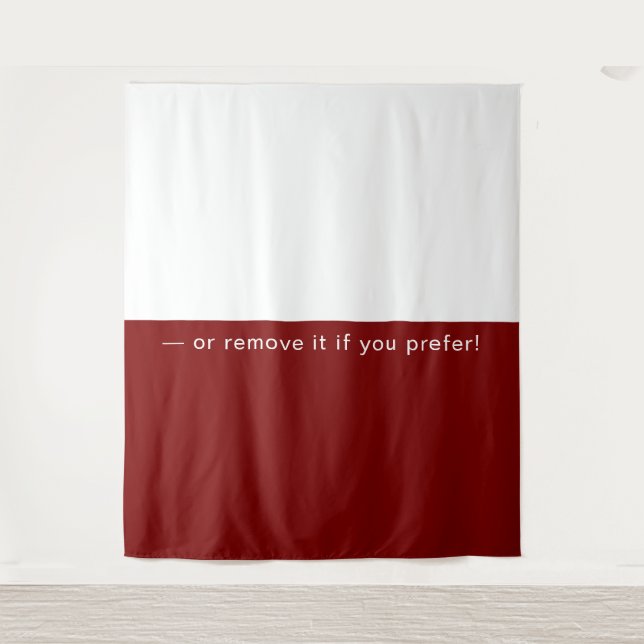 Tapete De Parede Vermelho Intenso e Branco Clássico Elegante (Frente)