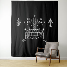 Tapete De Parede Veve Branco de Baron Samedi em Preto