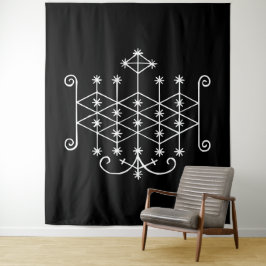 Tapete De Parede Veve Branco de Ogoun em Preto
