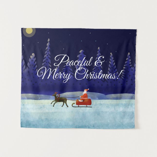 Tapete De Parede Viagem de Natal para papais noeis (Frente (Horizontal))
