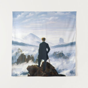 Tapete De Parede Viajante acima do Mar de Névoa, Caspar D Friedrich