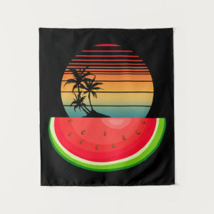 Tapete De Parede Vibrações de Verão Pôr do Sol Melancia