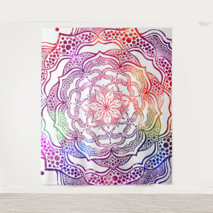 Tapete De Parede Vibrant Mandala Art Belo Na moda Chic Elegante