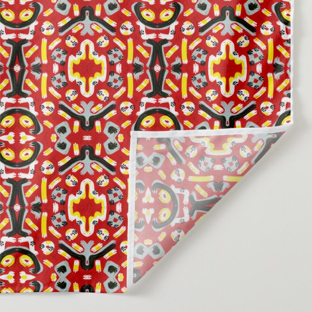Tapete De Parede Vibrant Tribal Fusion Geometric Symmetry Pattern (Detalhe)
