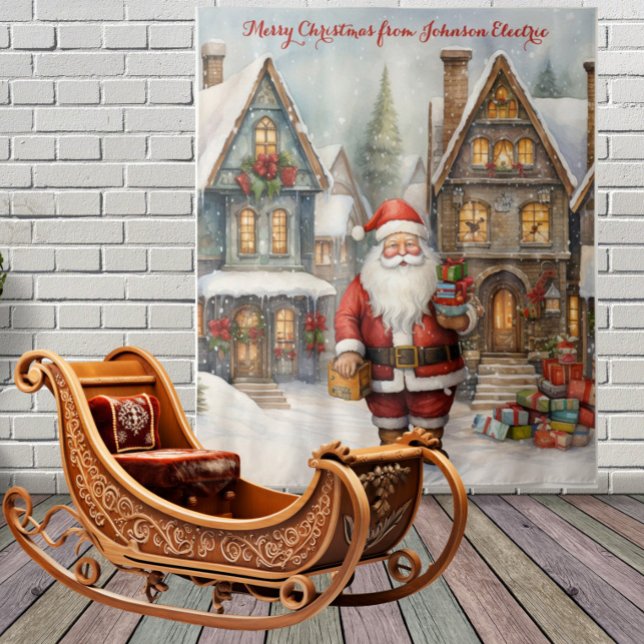 Tapete De Parede Vila de Natal com Papai Noel (Criador carregado)