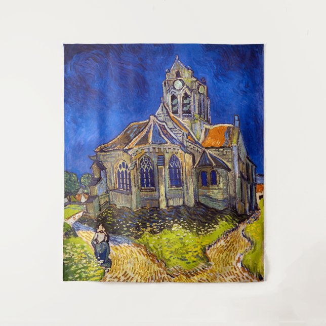 Tapete De Parede Vincent van Gogh - A Igreja em Auvers (Frente)