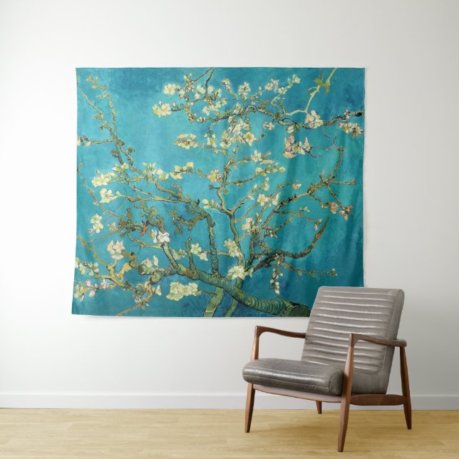 Tapete De Parede Vincent Van Gogh Blossoming Almond Tree Arte Flora (In Situ (Horizontal))