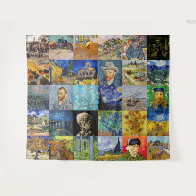 Tapete De Parede Vincent van Gogh - Masterworks Mosaic Patchwork (Frente (Horizontal))