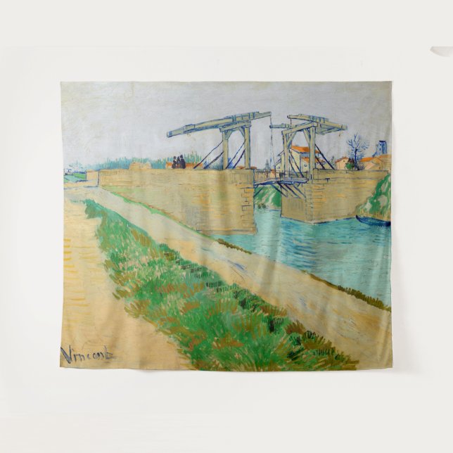 Tapete De Parede Vincent van Gogh - Ponte Langlois em Arles #2 (Frente (Horizontal))