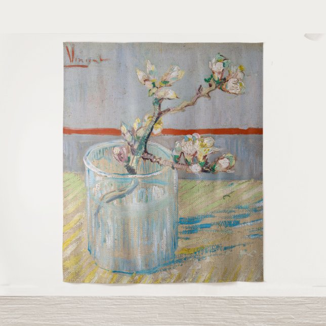 Tapete De Parede Vincent van Gogh - Ramificação de Amêndoa em um Vi (Frente)