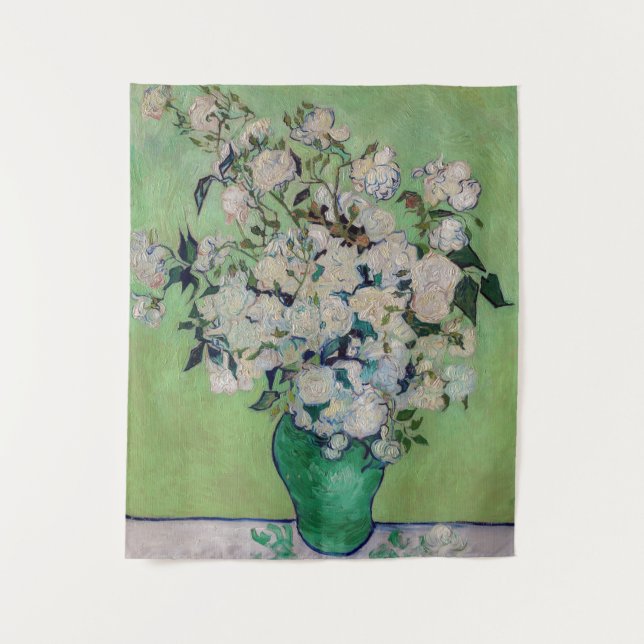 Tapete De Parede Vincent van Gogh - Rosas (Frente)