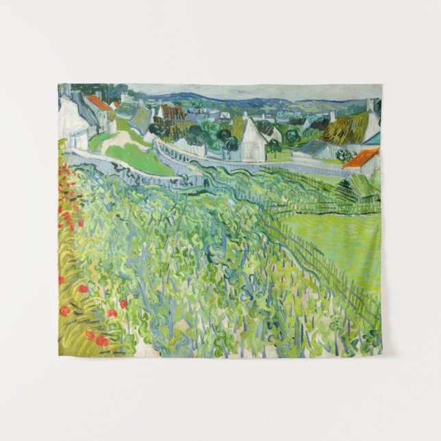 Tapete De Parede Vincent van Gogh - Vineyards em Auvers (Frente (Horizontal))