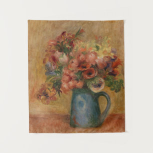 Tapete De Parede Vintage Auguste Renoir Yellow Pink Vase of Flowers