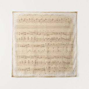 Tapete De Parede Vintage beige music notes