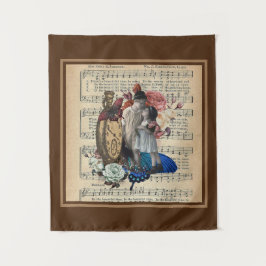 Tapete De Parede Vintage Children & Floral Collage