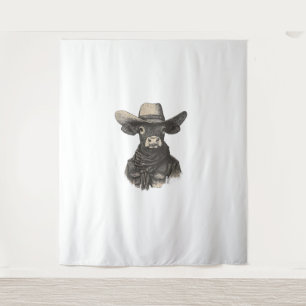 Tapete De Parede Vintage Cowboy Camisa - Vaca Ocidental