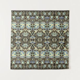 Tapete De Parede Vintage decorativo sem costura design sobre ouro