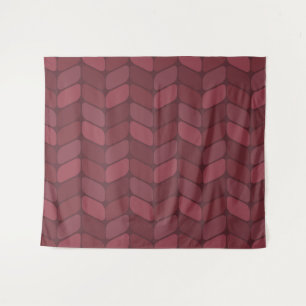 Tapete De Parede Vintage Diagonal Retângulo Maroon