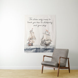 Tapete De Parede Vintage - Dois Navios À Vela No Mar Johan Teyler