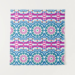 Tapete De Parede Vintage ethnic colorful bohemian pattern in bright