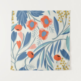 Tapete De Parede Vintage floral seamless, botanical background.