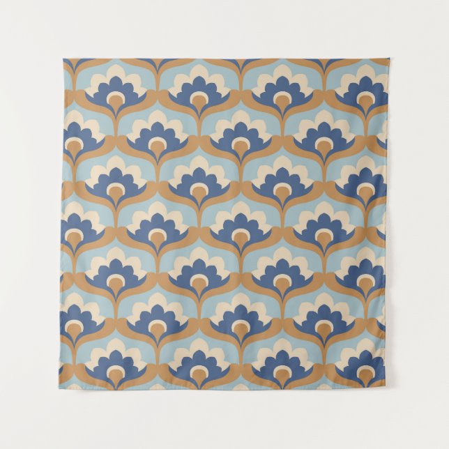 Tapete De Parede Vintage Floral Seamless Design. (Frente)