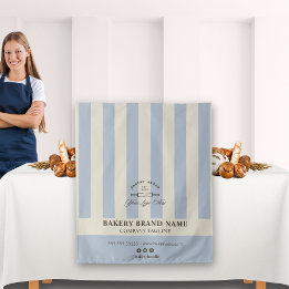 Tapete De Parede Vintage French Stripes Bakery Logo Table Runner