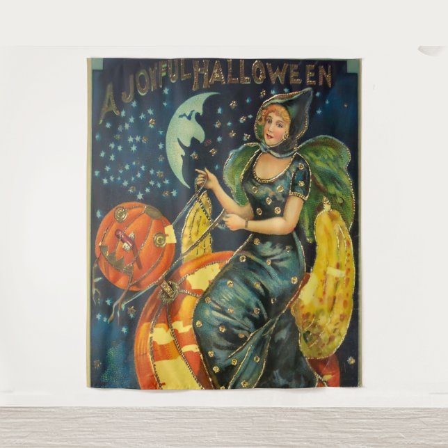 Tapete De Parede Vintage Halloween Poster (Frente)