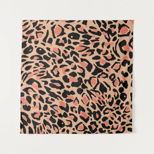 Tapete De Parede Vintage Leopard Pattern Design (Frente)