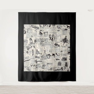 Tapete De Parede Vintage Newspaper  