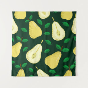 Tapete De Parede Vintage Pear Botânico: Verde-Claro