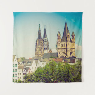 Tapete De Parede Vintage procurando Catedral de Colônia Koelner em