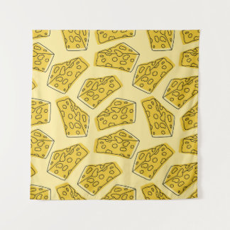 Tapete De Parede Vintage Queijo Amarelo Fundo Invisível